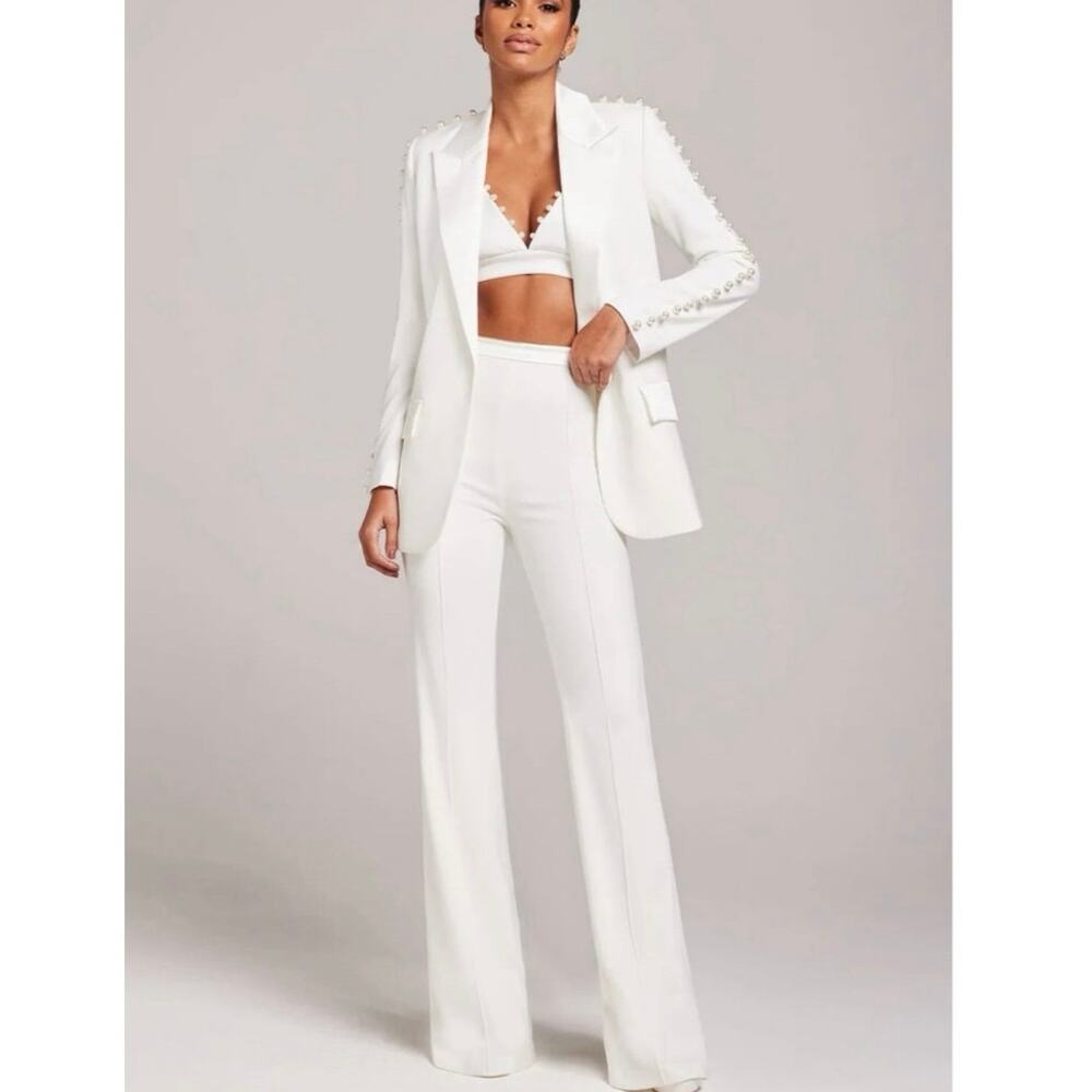 NWOT Nadine Merabi Charlotte Pants in White SZ 2